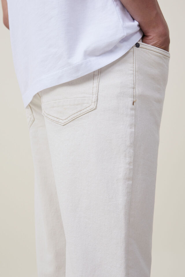 Calça - Straight Jean, NATURAL