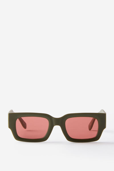 The Crawler Sunglasses, ARMY BROWN/DEEP RED