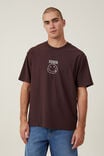 Nirvana Loose Fit T-Shirt, LCN MT DARK OAK/NIRVANA - SMILEY EMBROIDERY - alternate image 1