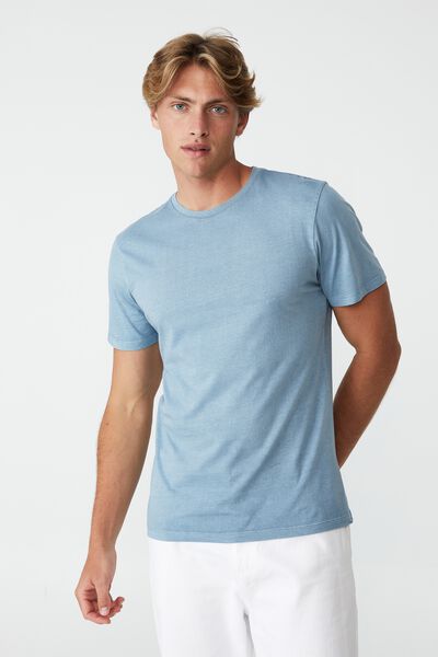 Organic Crew T-Shirt, CHALK BLUE