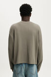 Cropped Fit Henley Long Sleeve, LIGHT SLATE - example image 3