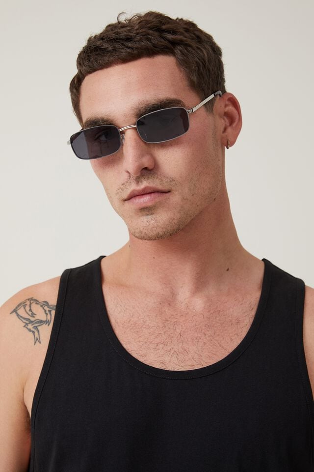 The Streamline Sunglasses, SILVER FLASH / BLACK / SMOKE