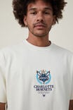 Charlotte Hornets Nba Box Fit T-Shirt, LCN NBA ECRU/CHARLOTTE HORNETS CREST - alternate image 5