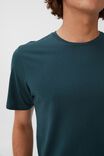 Organic Longline T-Shirt, DEEP SEA TEAL - alternate image 4