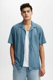 Palma Short Sleeve Shirt, BLUE CHEVRON - alternate image 1