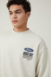 Ford Oversized Fleece Sweater, LCN FOR IVORY/ BOSS 302 - alternate image 4