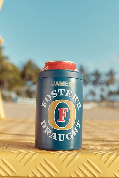 Insulated Stubby Holder Personalised, LCN FOS NAVY/FOSTERS