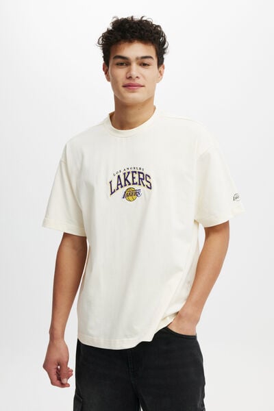 Nba Box Fit T-Shirt, LCN NBA CREAMPUFF / LAKERS - ARCH