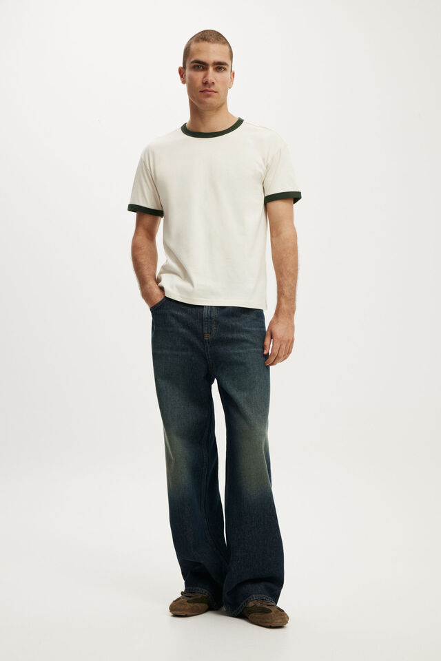 Relaxed Wide Jean, WORN BLUE