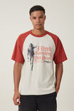 Premium Loose Fit Music T-Shirt, LCN BRA IVORY/BRUSCHETTA RED/MORGAN WALLEN - - alternate image 1