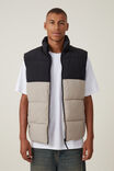 Recycled Puffer Vest, STONE PANEL - alternate image 1