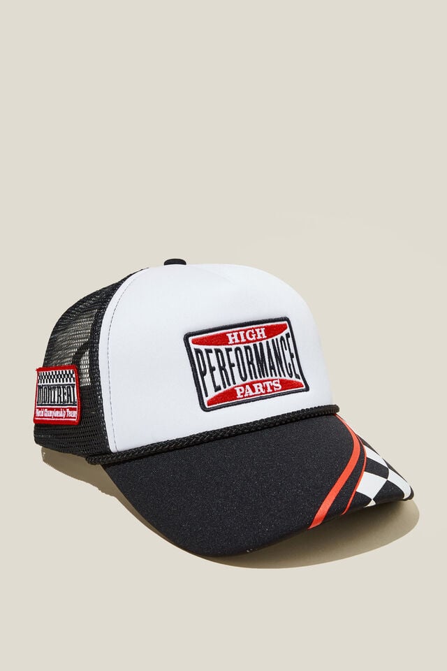 Trucker Hat, BLACK/WHITE/HIGH PERFORMANCE PARTS
