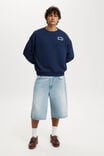 Box Fit Graphic Crew Sweater, INDIGO  / SHIFTY BOYS ARCH - alternate image 2