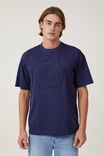 Box Fit College T-Shirt, INDIGO / NY WAX CREST - alternate image 1