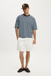 Cropped Fit T-Shirt, TRUE NAVY / POWDER BLUE STRIPE - example image 2