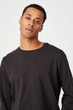 Organic Sleep Jersey Long Sleeve T-Shirt, WASHED BLACK