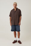 Cuban Short Sleeve Shirt, ASHEN BROWN - alternate image 2