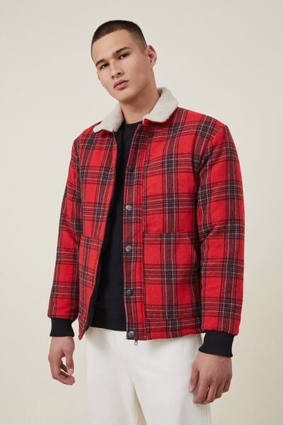 Workwear Bomber, RED CHECK