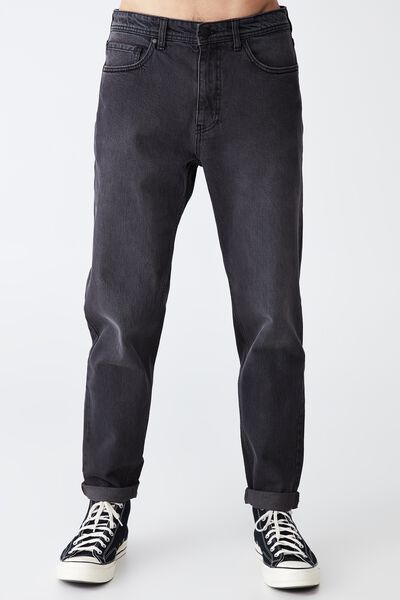 Relaxed Tapered Jean, WASHED BLACK