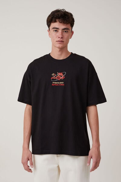Cny Vintage Oversized T-Shirt, BLACK/SPECTRE DRAGON