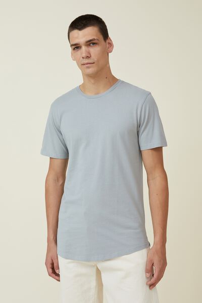 Organic Longline T-Shirt, BLUE HAZE