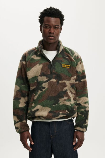 Polar 1/4 Zip Fleece, FOREST CAMO