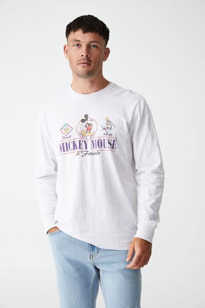 Tbar Collab Long Sleeve T-Shirt, LCN DIS WHITE MARLE / MICKEY MOUSE FRIENDS