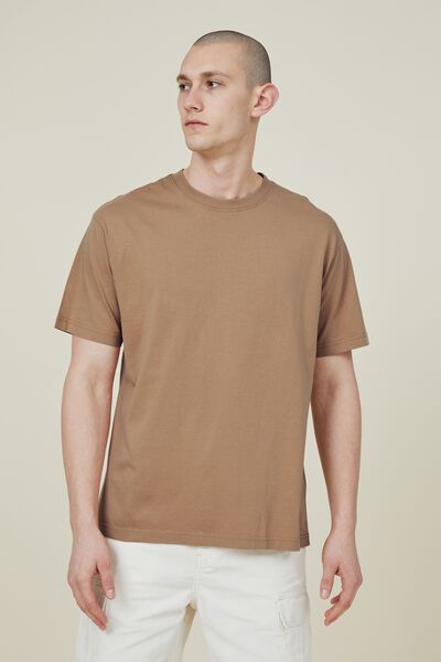 Organic Loose Fit T-Shirt, CARAMEL