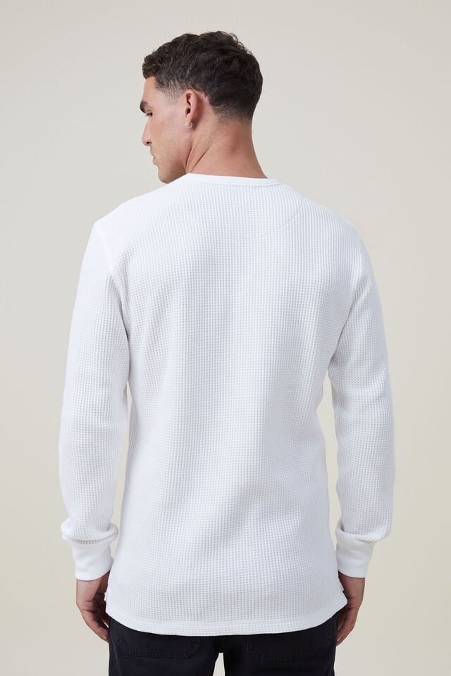 Camiseta - Chunky Waffle Long Sleeve Tshirt, WHITE WAFFLE