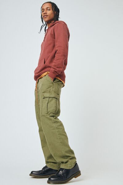 Loose Fit Pant, FATIGUE GREEN CARGO