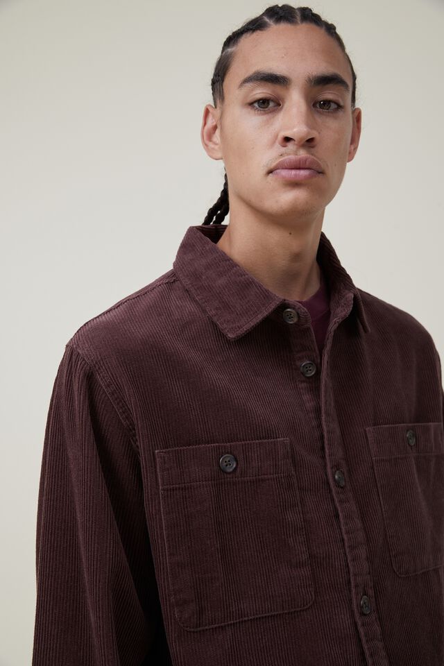 Heavy Overshirt, COCO BROWN CORD