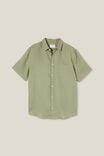 Linen Short Sleeve Shirt, SAGE - alternate image 5