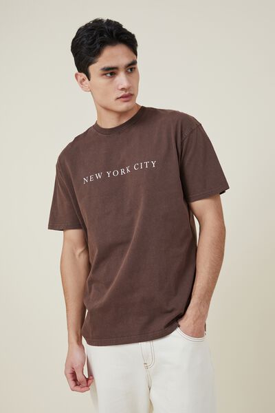 Easy T-Shirt, WASHED CHOCOLATE/NEW YORK CITY