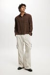 Baggy Pleat Cargo Pant, LIGHT STONE CORD - alternate image 1