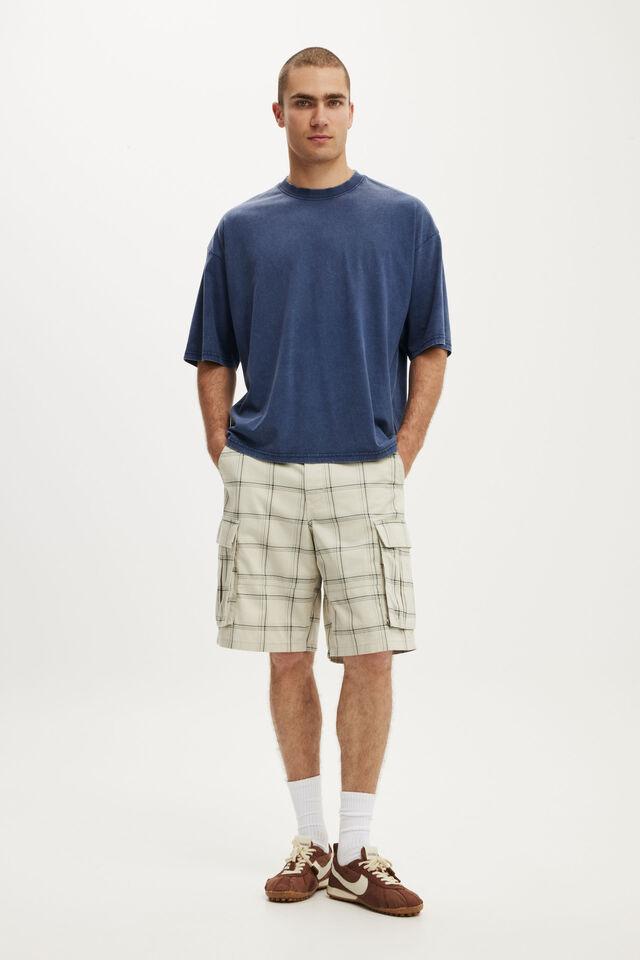 Cropped Fit T-Shirt, TRUE NAVY WASH