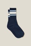 Essential Sock, TRUE NAVY/POWDER BLUE/ VINTAGE WHITE TRIPLE - alternate image 1