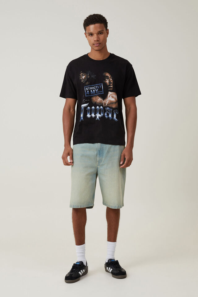 Camiseta - Loose Fit Music T-Shirt, LCN BRA BLACK/TUPAC - STRICTLY 4 MY