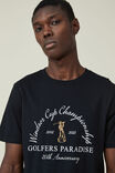 Camiseta - Tbar Classic T-Shirt, BLACK/GOLFERS PARADISE - vista alternativa 4