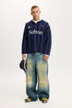 Box Fit Rugby Polo, NAVY STRIPE - example image 2