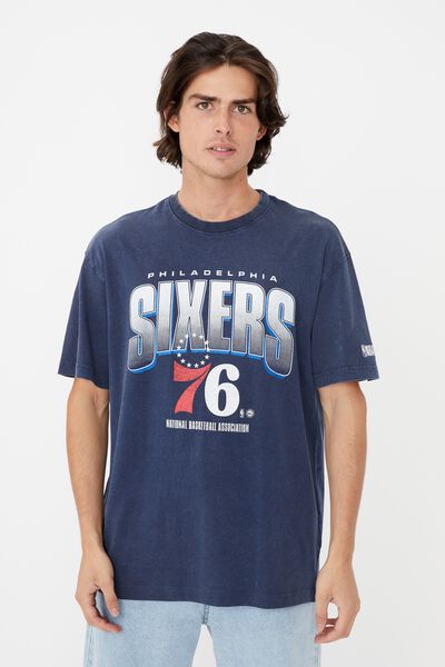 Nba T-Shirt, LCN NBA INDIGO/PHILADELPHIA SIXERS FADE