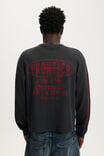 Cropped Fit Textured Graphic Ls T-Shirt, WASHED BLACK / FRONTIER - example image 2