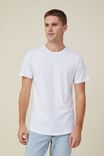 Camiseta Organic Longline T-Shirt, WHITE - vista alternativa 1