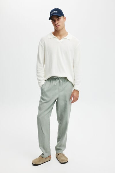 Linen Trouser, WASHED MILITARY