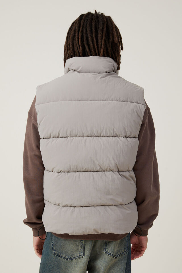 Recycled Puffer Vest, ASPHALT