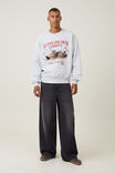 Box Fit Graphic Crew Sweater, GREY MARLE / LONGHORN COUNTRY - alternate image 2