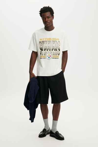 Everyday Fit Exclusive Nfl T-Shirt, LCN NFL WHITE - STEELERS - CHROME