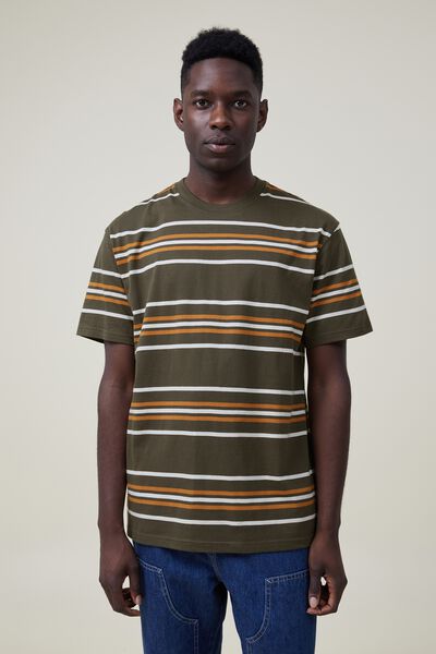 Loose Fit Stripe T-Shirt, MILITARY NOUGHTIES STRIPE