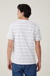 Graduate T-Shirt, SMOKEY WHITE DOUBLE STRIPE - alternate image 3