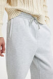 Baggy Cuffed Track Pant, GREY MARLE - alternate image 4