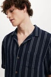 Palma Short Sleeve Shirt, DARK BLUE EASY STRIPE - alternate image 4